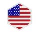 HEX Patch:USA Flag Red, White & Blue - PVC