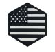 HEX Patch:USA Flag SWAT Black & White - PVC