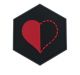 HEX Patch:Heart Half Relationship Status - PVC