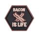 HEX Patch:Bacon is Life - PVC